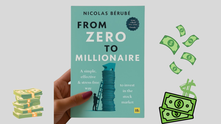 Buug 3D ah oo cinwaankiisu yahay “Sida Taajir Loo Noqdo”, oo leh naqshad casri ah, midabyo soo jiidasho leh, iyo sawir qof muujinaya guul iyo hantida dhaqaale