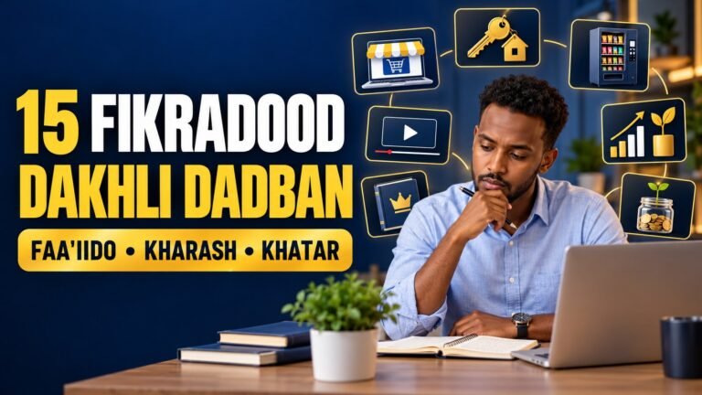 15 fikradood oo dakhli dadban: faa’iido, kharash iyo khatar