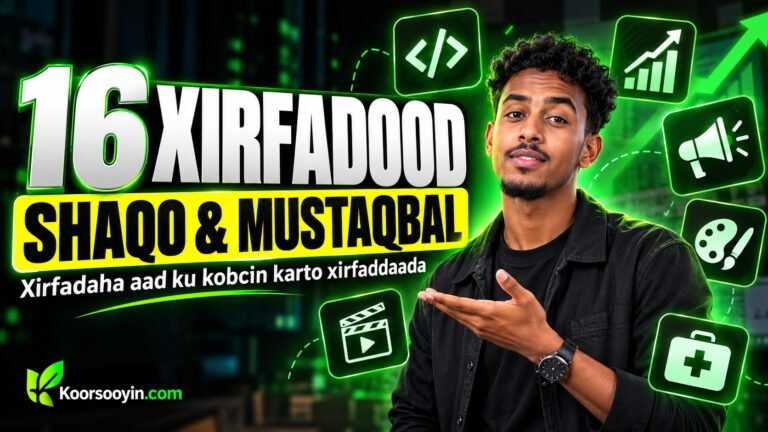 16 xirfadood oo xirfad iyo fursado shaqo dhisa